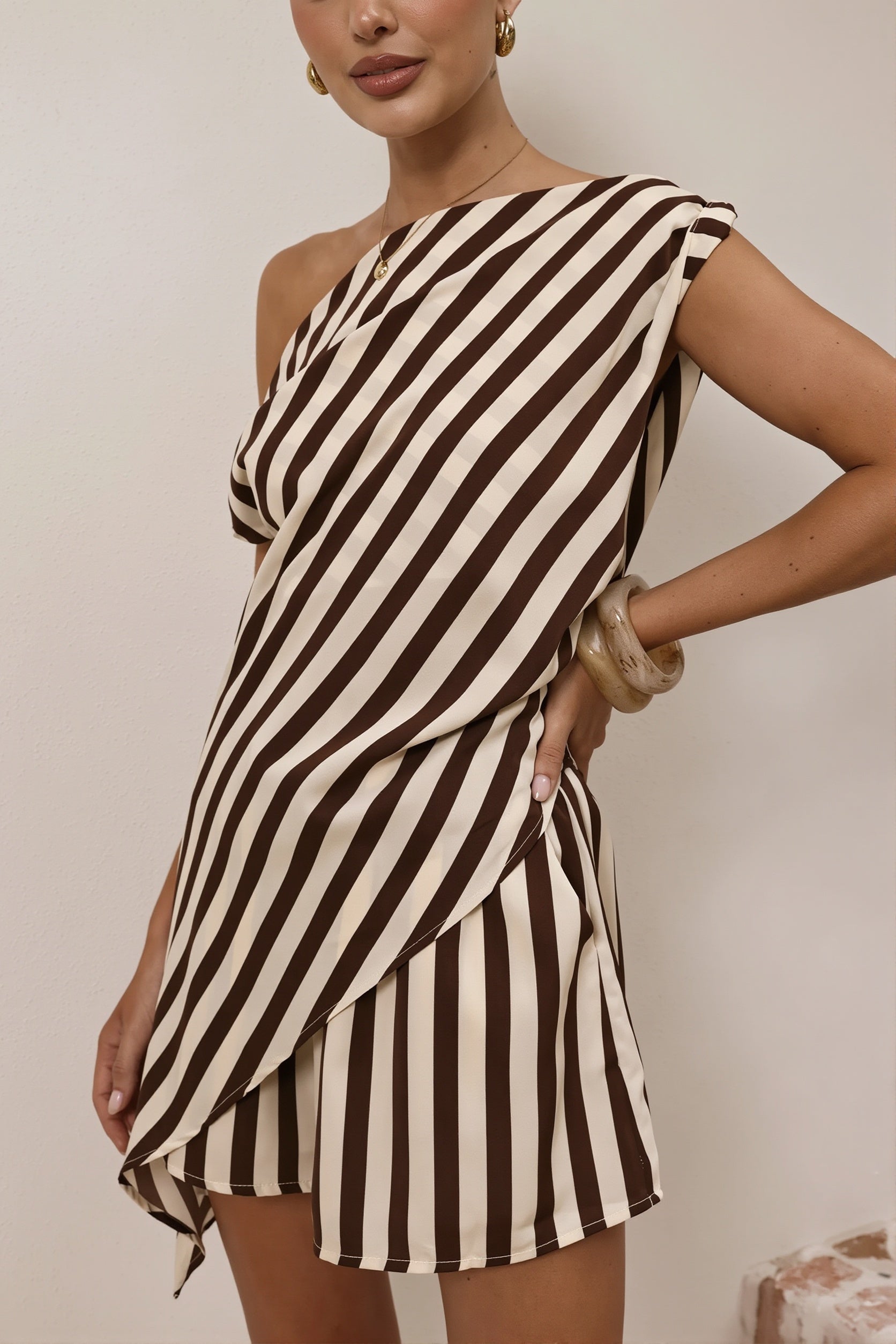 Off Shoulder Print Casual Two Piece Set image 5