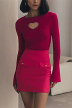 Heart Cutout Slim Fit Knit Sweater image 15