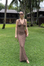 Striped Color Block Cami Maxi Dress image 5