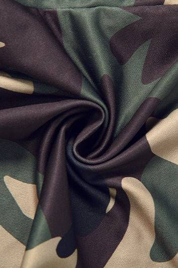 Chic Camouflage Print Low Rise Straight Pants image 4
