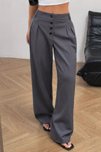 Chic Vintage Button Front Drape Pants image 4