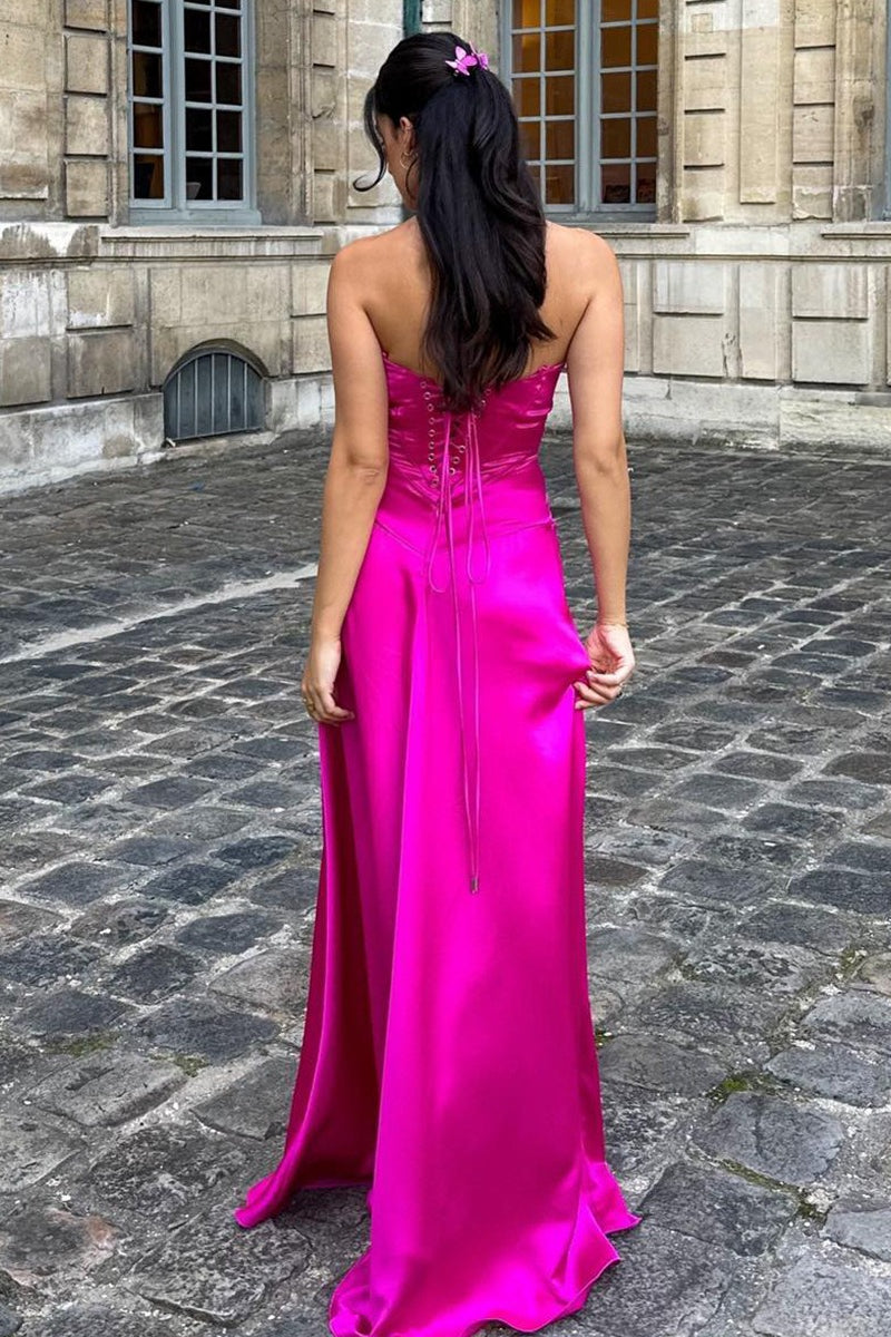 Sexy Cami Slim Fit Back Tie Long Prom Dress image 3