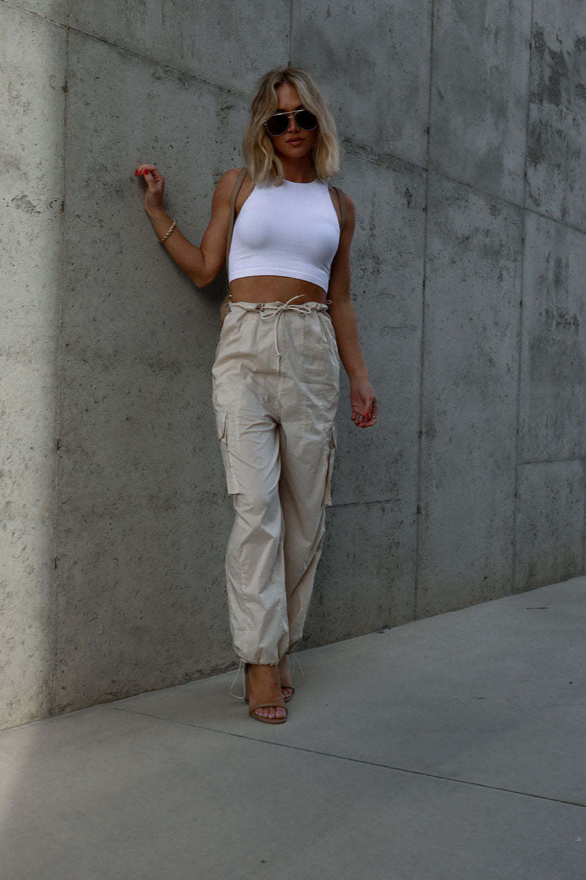 Street Style Drawstring Cargo Pant image 3