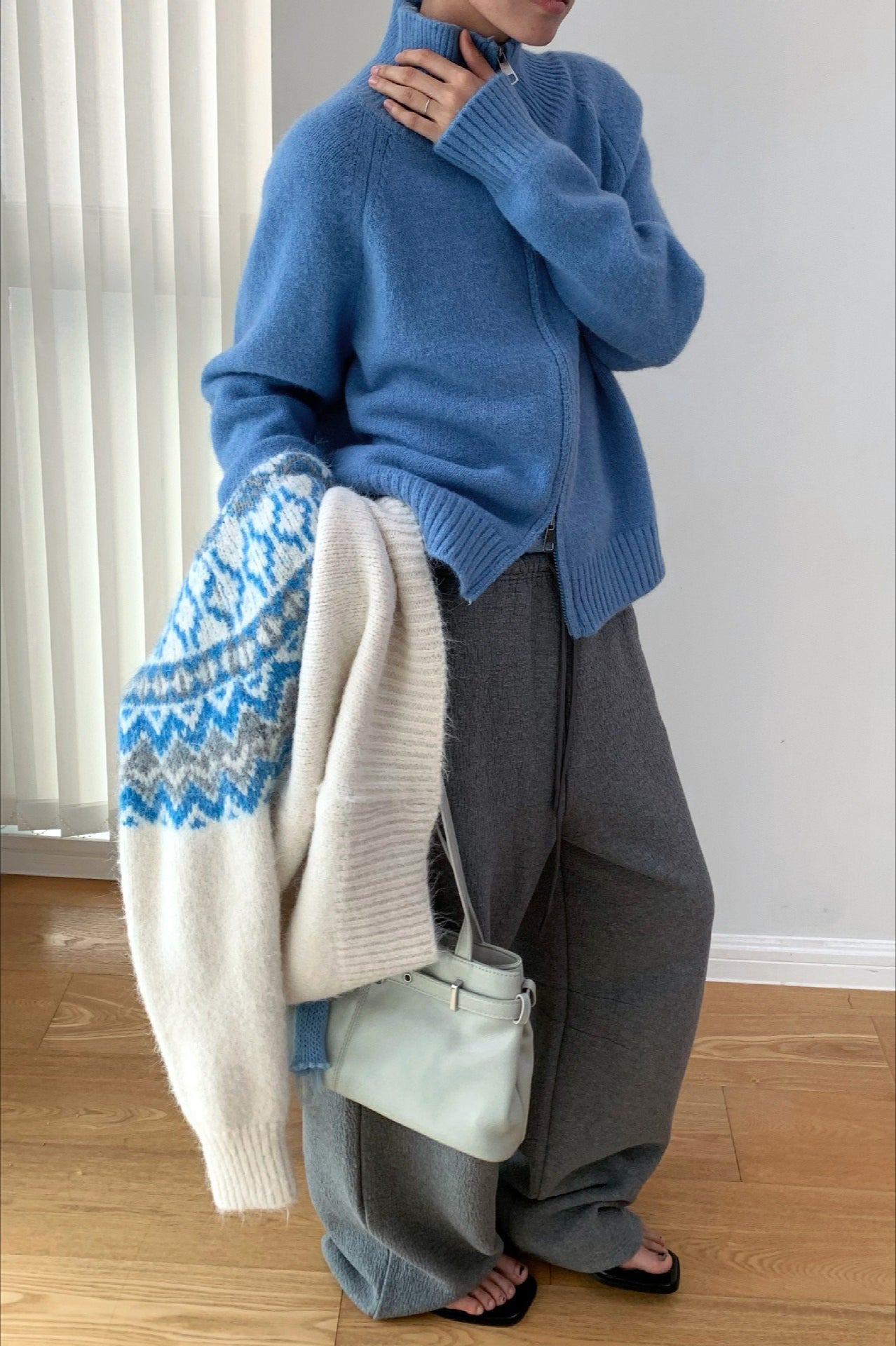 Soft Knit Zipper Cardigan image 4