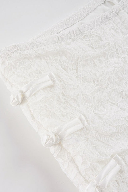 Frog Button Lace Bodycon Shorts image 6