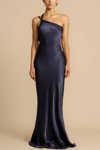 Satin One Shoulder Bodycon Formal Dress image 2
