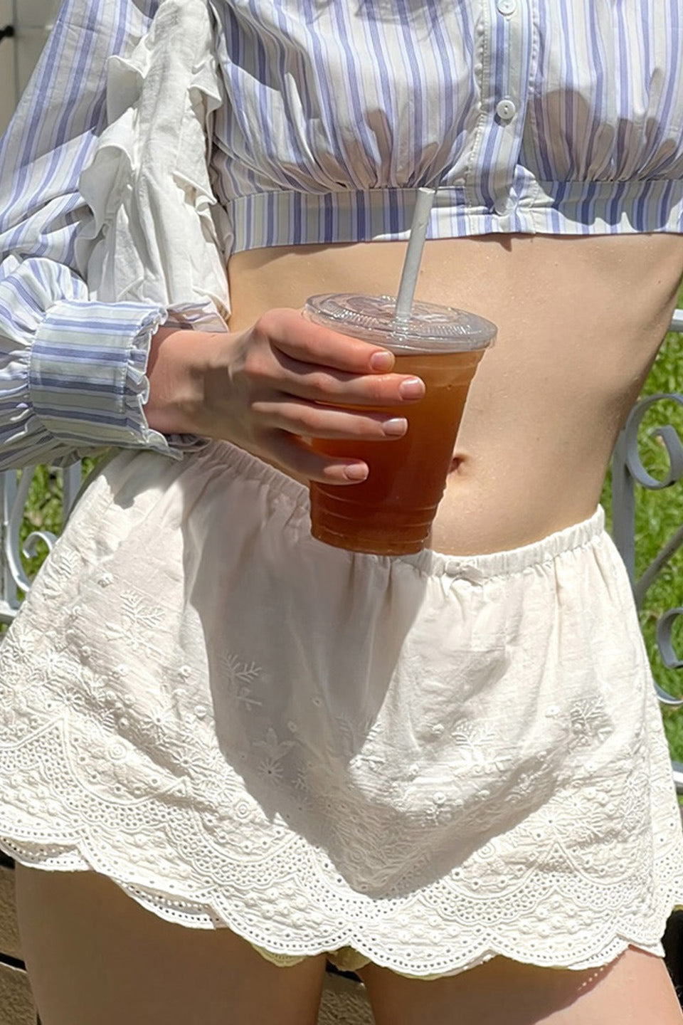 Lace Trim Slim Fit Mini Skirt image 1