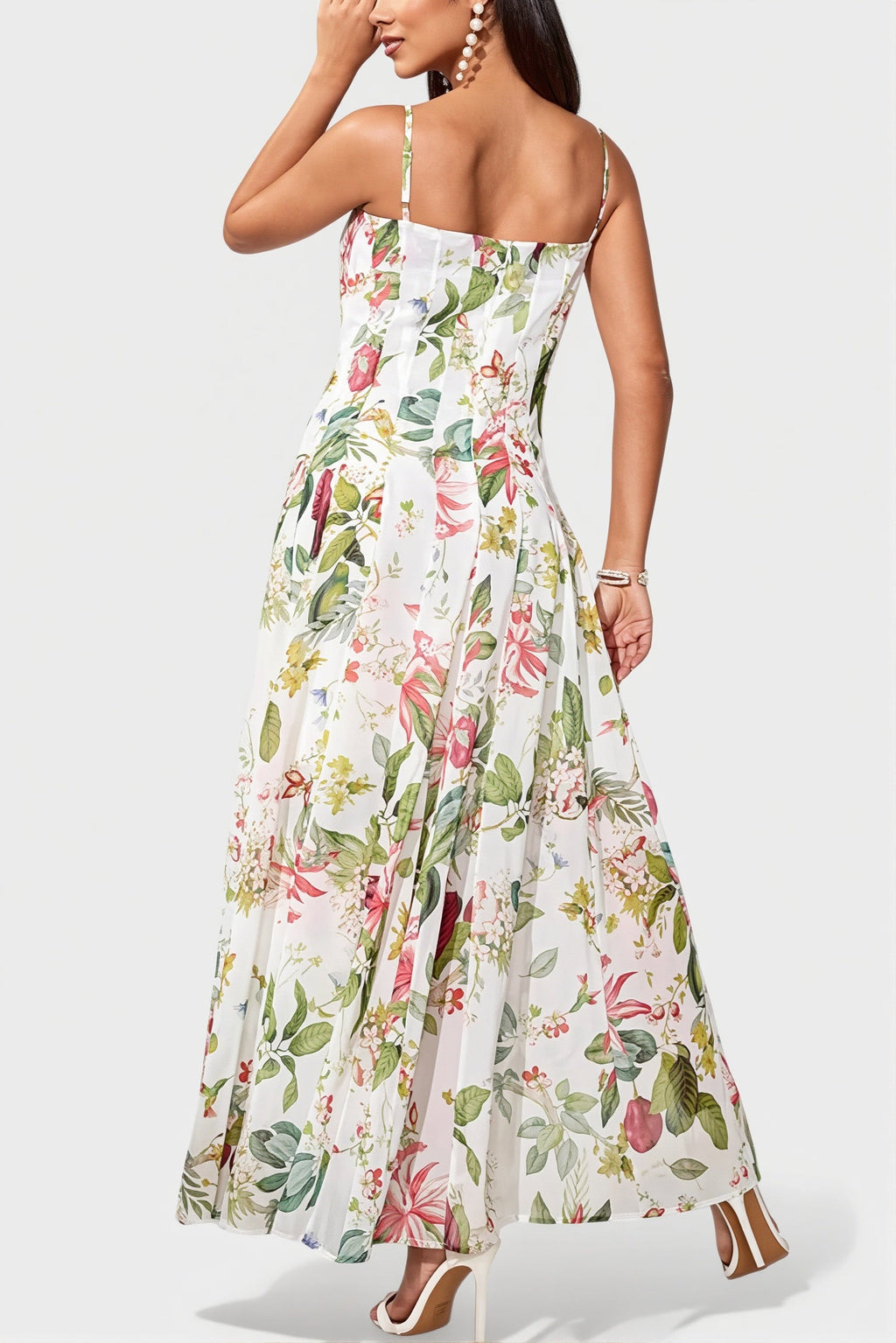 Fresh Print Cami Swing Long Boho Dress image 3