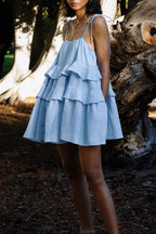 Ruffled Layer Backless Sleeveless Mini Dress image 10