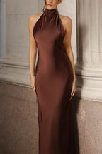 Sexy Satin Backless Sleeveless Party Dress image 8