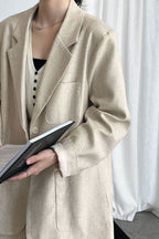 Linen Relaxed Fit Blazer image 7