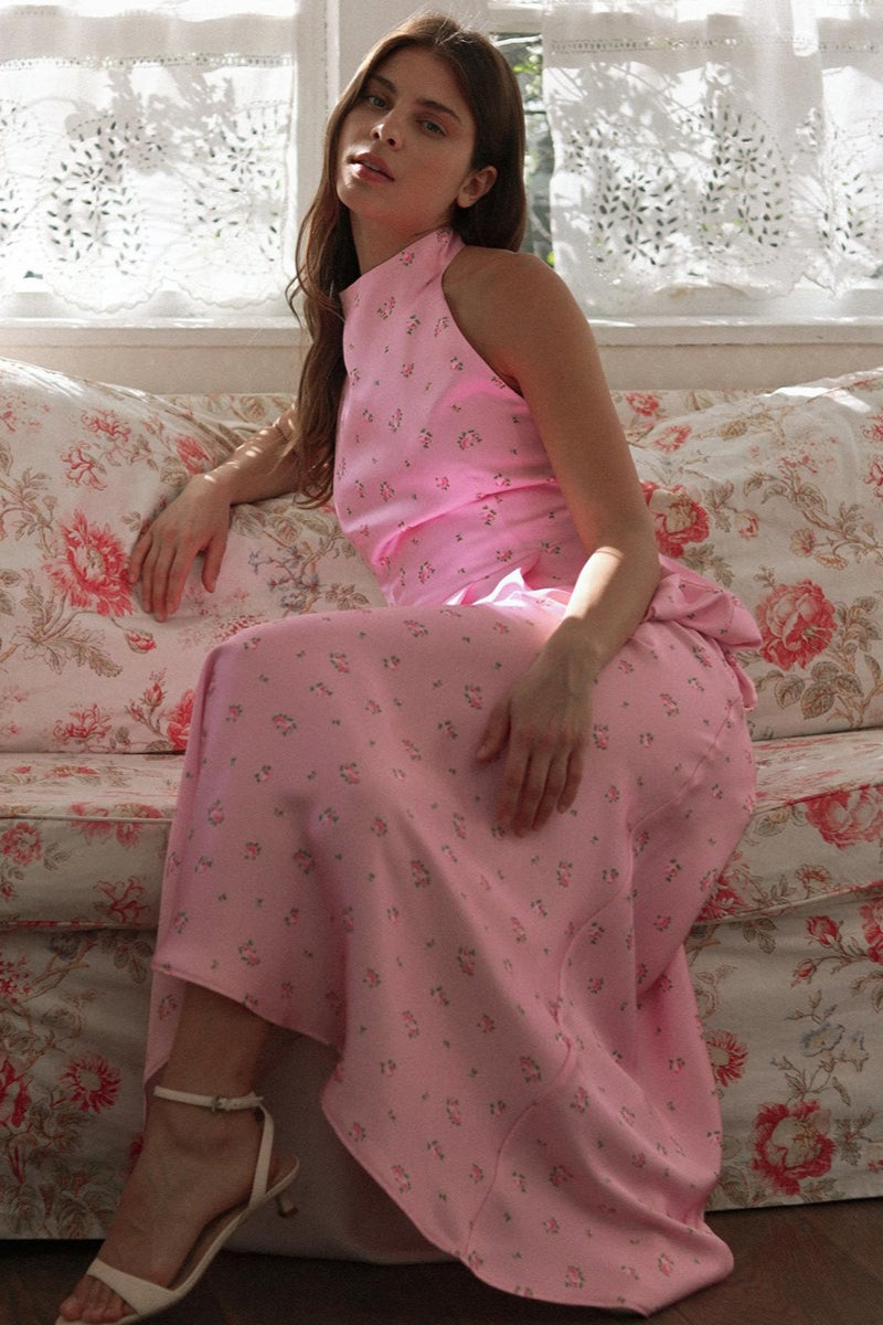 Satin Print Tank Ruffle Hem Skirt Set image 3