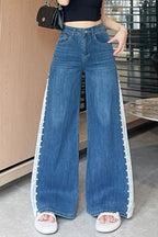 Beaded Lace Tencel Flare Jeans image 2