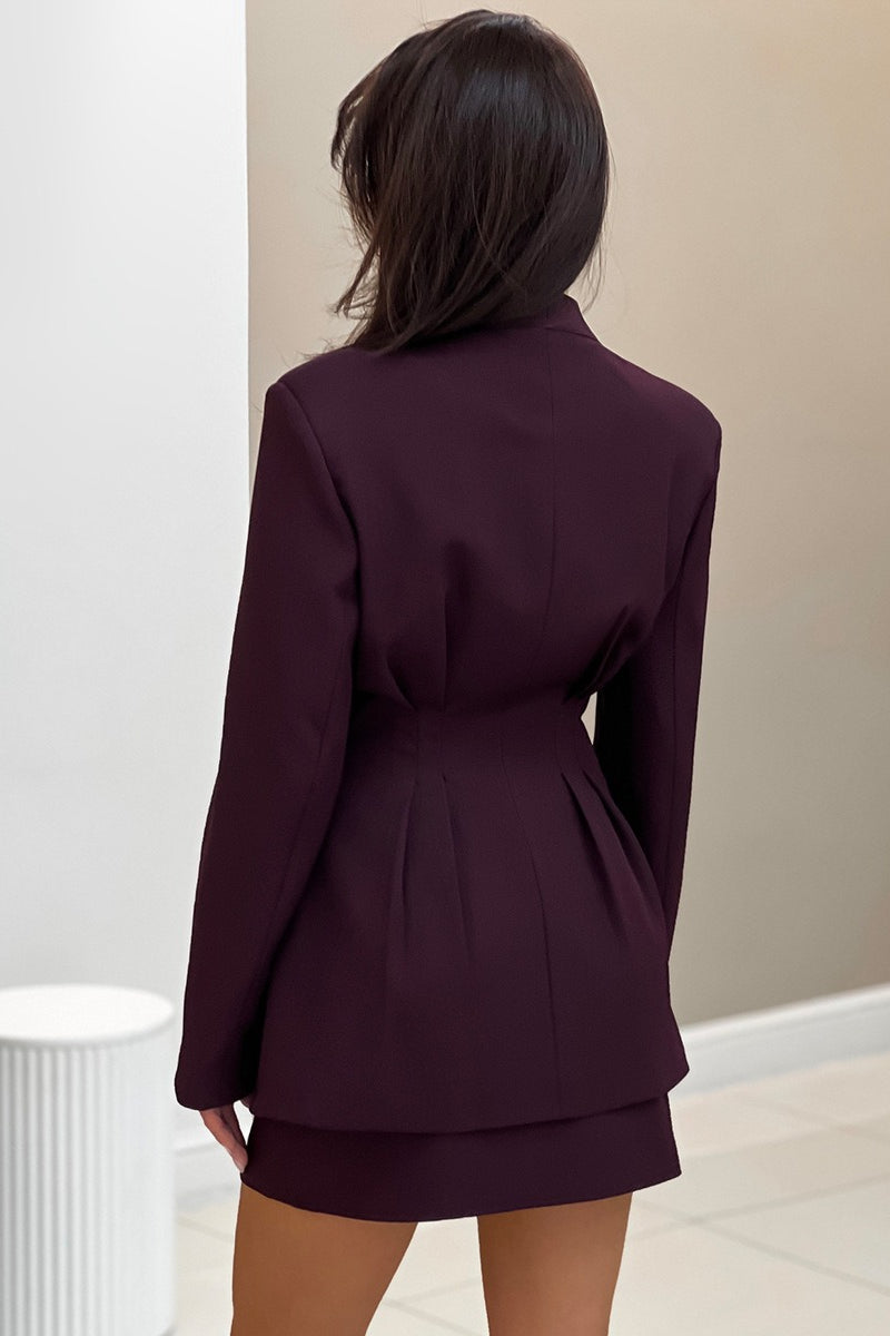 V Neck Waist Detail Blazer image 23