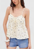 Floral Wide Strap Tie Chic Cami Top image 1