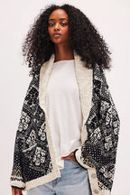 Casual Single Breasted V Neck Square Knit Cardigan image 1