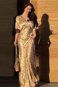 V Neck Cinched Waist Stylish Floral Dress image 1