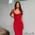 Back Split Knitted Maxi Dress image 6