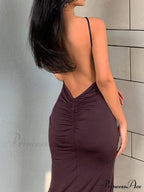 Back Split Mermaid Trendy Maxi Dress image 3