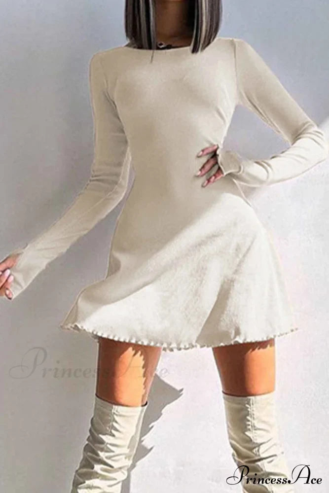Back Strap Long Sleeve Mini Dress image 9