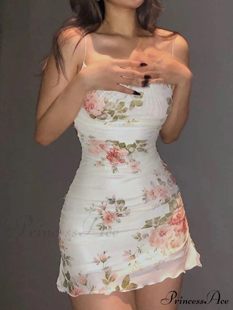 Backless Bodycon Graceful Floral Dress image 1