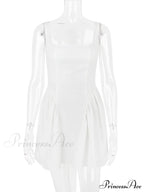 Backless Bow Stylish Mini Dress image 7
