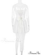 Backless Bow Stylish Mini Dress image 8