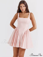 Backless Bow Stylish Mini Dress image 13