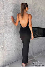 Backless Cami Dress in Solid Color image 8