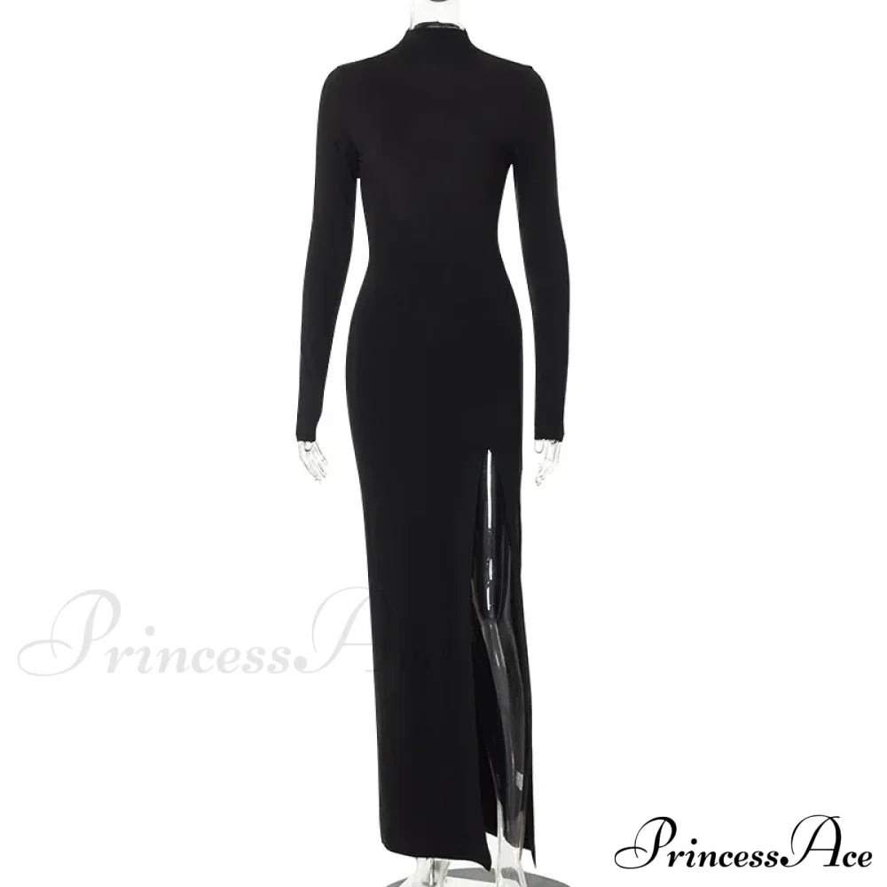 Backless Chain Split Maxi Dress image 6