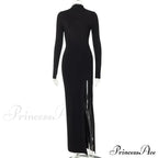 Backless Chain Split Maxi Dress image 6