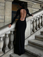 Backless Chain Split Maxi Dress image 2