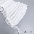 Backless Cowl Neck Charming Flower Frill Mini Dress image 8
