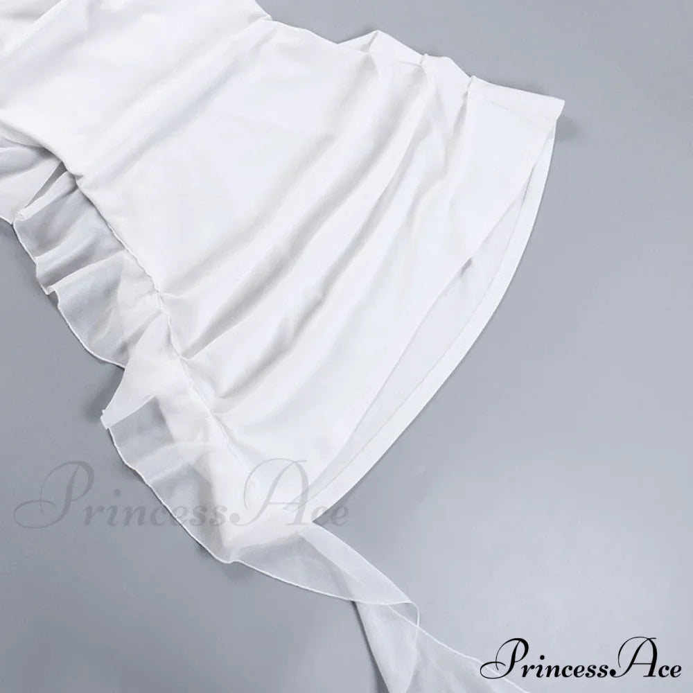 Backless Cowl Neck Charming Flower Frill Mini Dress image 8