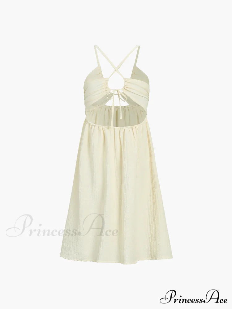 Backless Criss Cross Trendy Split Midi Dress image 3