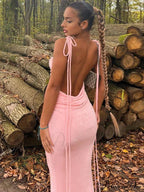 Backless Draped Maxi Dress image 2