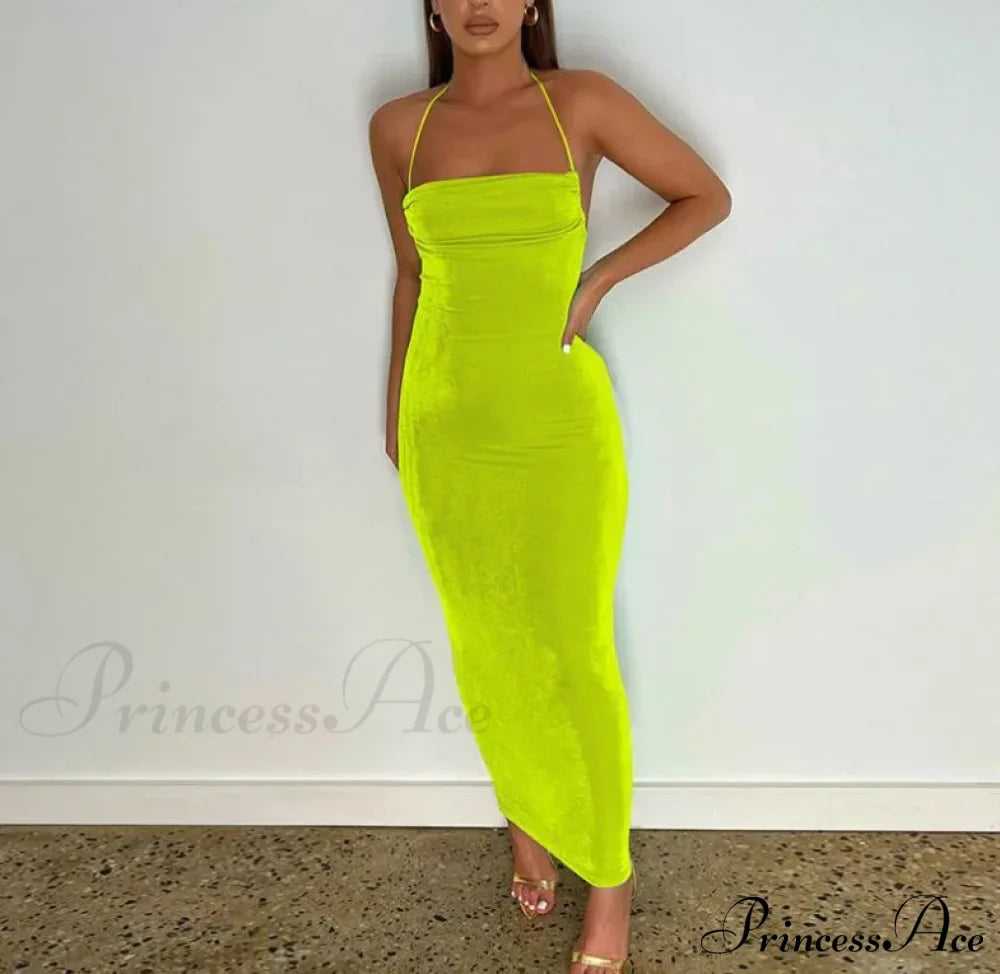 Backless Draped Maxi Dress image 16