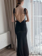 Backless Draped Prom Maxi Dress image 5