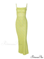 Backless Floral Graceful Mesh Maxi Dress image 5