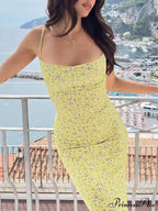 Backless Floral Graceful Mesh Maxi Dress image 1