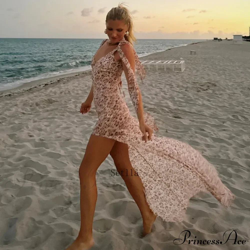 Backless Floral Birthday Maxi Dress image 3