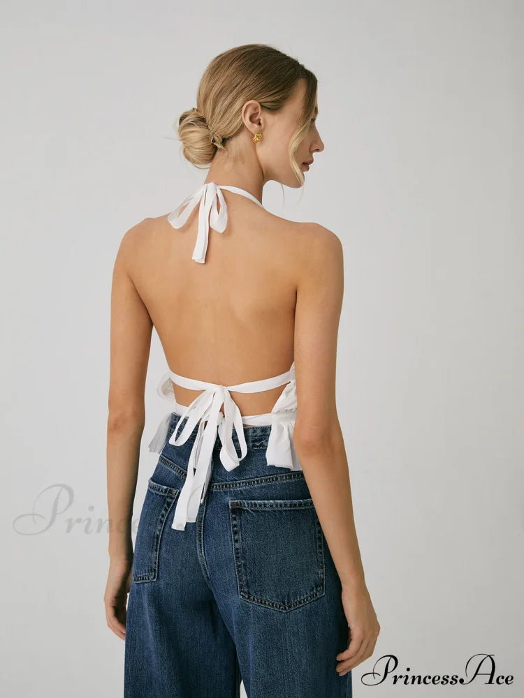 Backless Halter Graceful Tank Top image 2