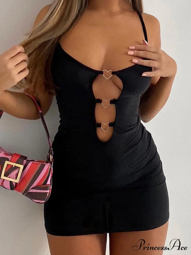 Backless Heart Graceful Decor Mini Dress image 1