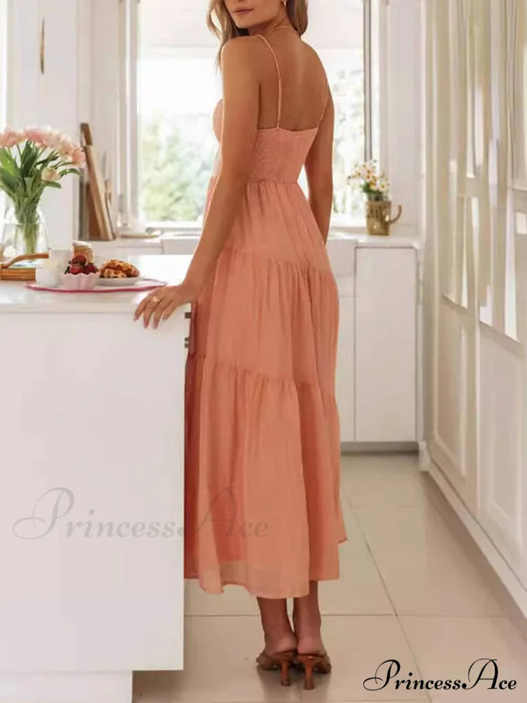 Backless Lace-Up Sleeveless Charming Patchwork Slip Dress image 9