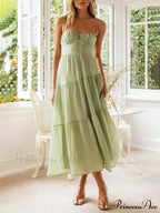 Backless Lace-Up Sleeveless Charming Patchwork Slip Dress image 3