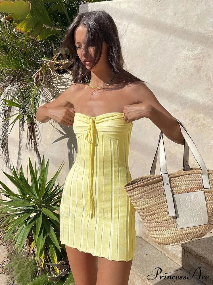 Backless Neck Sleeveless Knitted Mini Dress image 1