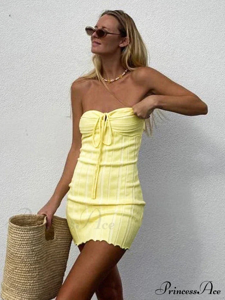 Backless Neck Sleeveless Knitted Mini Dress image 3