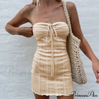 Backless Neck Sleeveless Knitted Mini Dress image 7