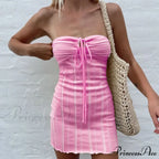 Backless Neck Sleeveless Knitted Mini Dress image 8