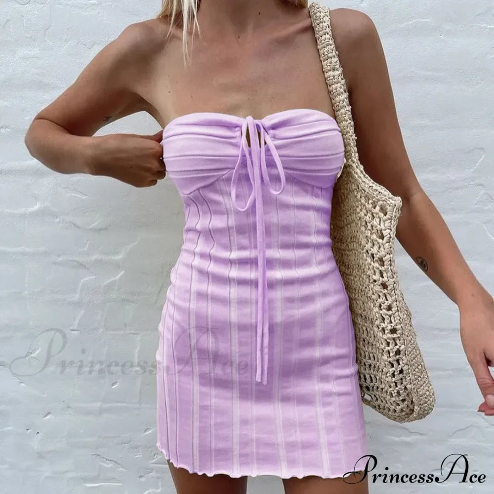 Backless Neck Sleeveless Knitted Mini Dress image 9